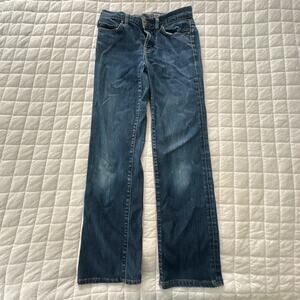 J Brand Jeans Womens 27 Low Rise Straight Leg Dark Wash Whiskering